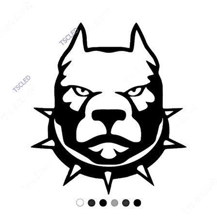 Boynundan Bağlı Bulldog Köpeği Etiket Sticker Yapıştırma 17cm
