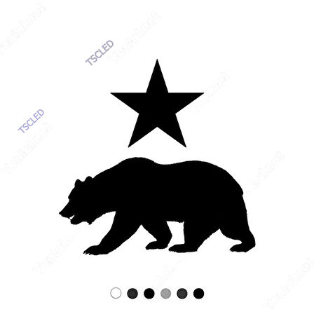 Büyük Yıldız Bulunan Kutup Ayısı Sticker 15cm