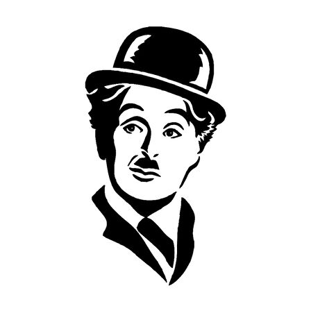 Charlie Chaplin Sticker Etiket Yapıştırma 15cm