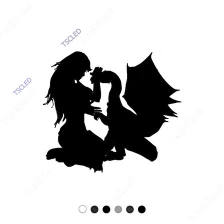 Ejderhasını SevenKadın Sticker 18cm
