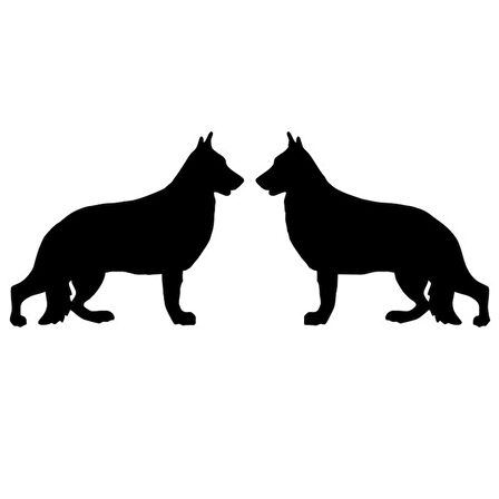 İki Çoban Pet Köpek Grafik Komik Sticker 2