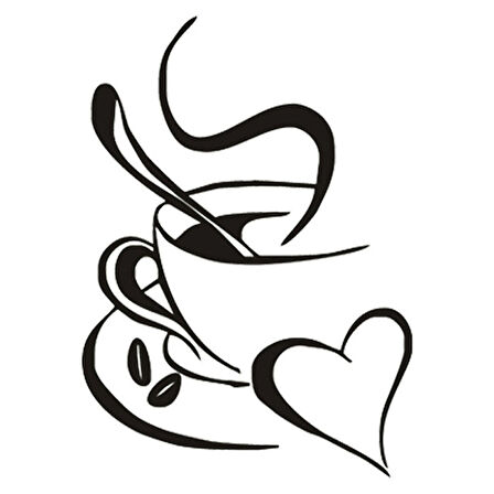 Kahve Fincanları Cafe Çay oto Sticker 2