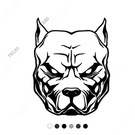 Kızgın Duran Bulldog Köpeği Etiket Sticker 17cm