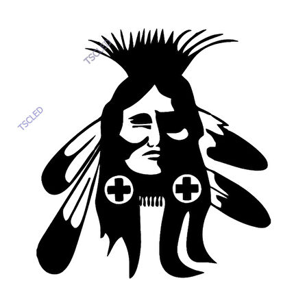 Kızılderili Uzaktan Görünüşü Sticker 15cm