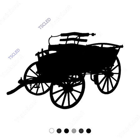 Lüks At Arabası Sticker 17cm