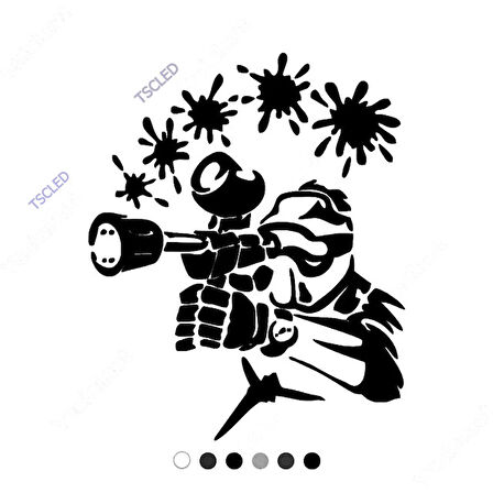 Paintball Oyuncusu Elinde Tabancası 17cm