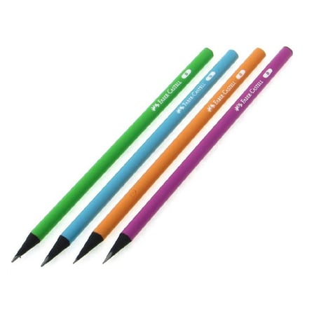 Kurşun Kalem Yuvarlak 4 Adet Faber Castell Neon Kurşun Kalem B Dereceli Kurşun Kalem