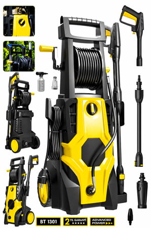 BUTOOLS 180 Çelik Şanzuman Musluk Ve Kovadan Çekme Yüksek Basınçlı Bahçe Oto Yıkama Makinesi