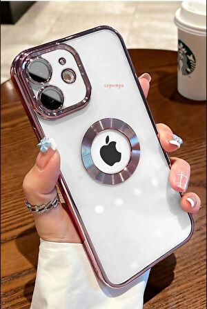iPhone 11 Kılıf Köşeleri Renkli Şeffaf Kamera Korumalı Silikon Luxury Kapak