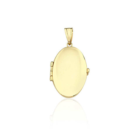 Large Oval Kapaklı Kolye Ucu