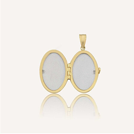 Large Oval Kapaklı Kolye Ucu