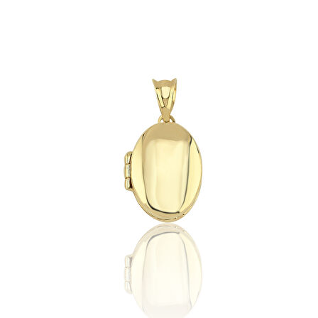 Small Oval Kapaklı Kolye Ucu