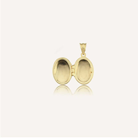 Small Oval Kapaklı Kolye Ucu
