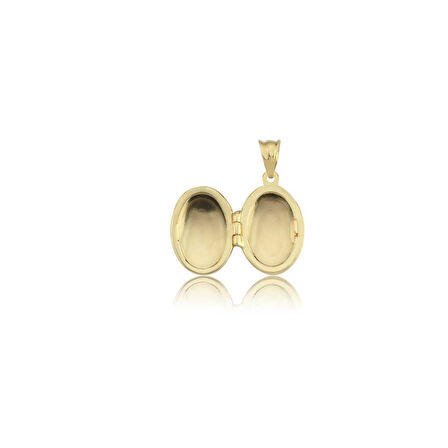 Small Oval Kapaklı Kolye Ucu