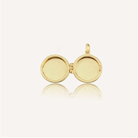 Damalı Yuvarlak Kapaklı Kolye Ucu