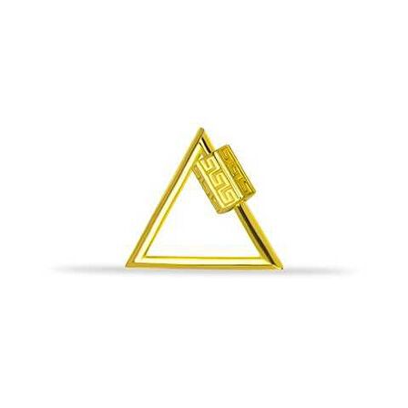 Labirent Motifli Üçgen Charm Kilidi