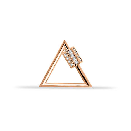 Taşlı Üçgen Charm Kilidi