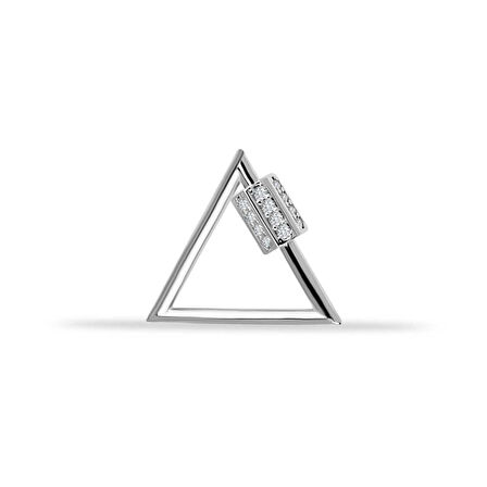 Taşlı Üçgen Charm Kilidi