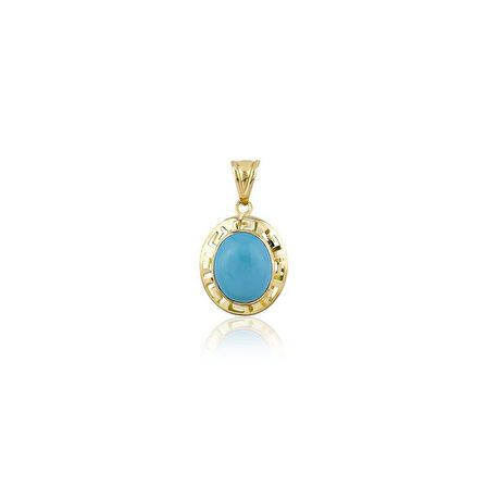 Mavi Opal Taşlı Greek Charm