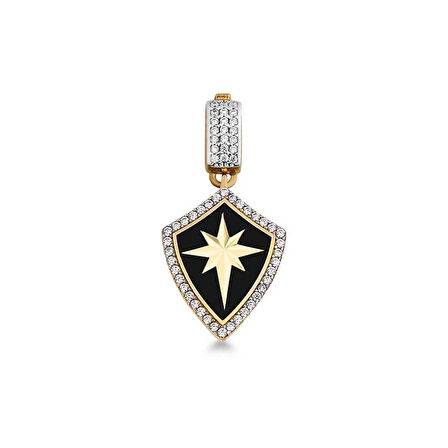 Siyah Mineli Kalkan Charm