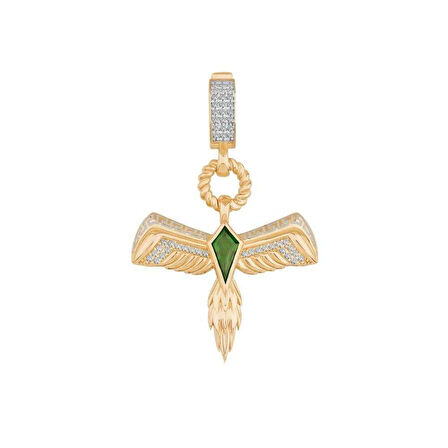 Yeşil Taşlı Anka Kuşu Charm