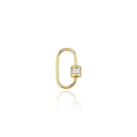 Oval Ataç Mini Baget Charm Kilidi
