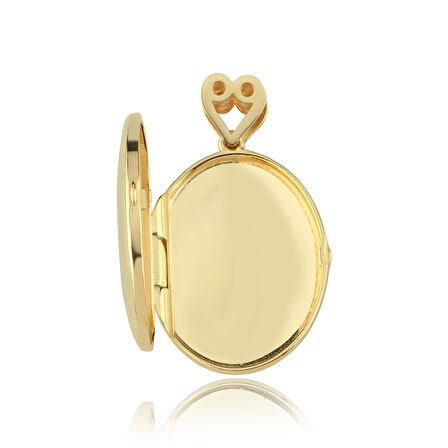 X Large Oval Kapaklı Kolye Ucu