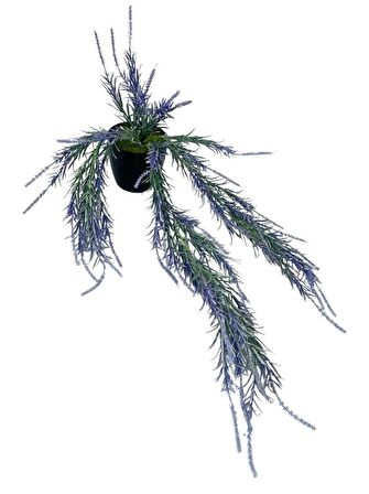 Yapay Çiçek Saksıda Sarkan Mor Lavanta Çiçeği