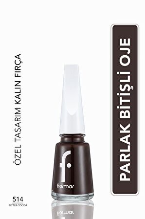 Flormar Klasik Parlak Bitişli Yüksek Pigmentli Oje - Nail Enamel -514 Bıtter Cocoa New- 8682536036382