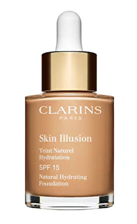 Clarins Skin Illusion SPF 15 - Nemlendirici Doğal Fondöten 111 Auburn 30 ml