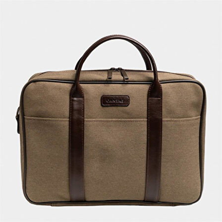 Retro Kanvas 35X23 Evrak ve Laptop Çantası 13 İnç Haki
