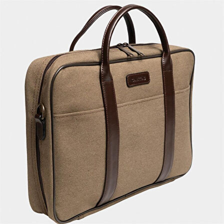 Retro Kanvas 35X23 Evrak ve Laptop Çantası 13 İnç Haki