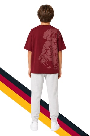 Galatasaray Çocuk Logo Baskılı Bordo Tişört ve Gri Eşofman Altı, Eşofman Takımı
