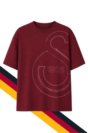 Galatasaray Çocuk Logo Baskılı Bordo Tişört ve Gri Eşofman Altı, Eşofman Takımı