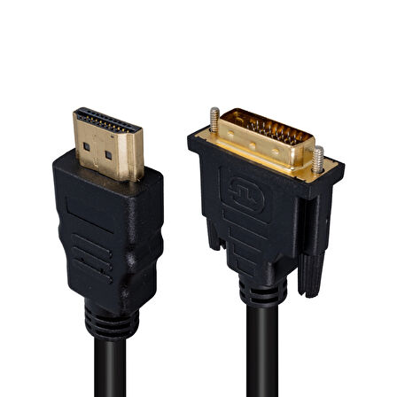 Powermaster 1.5 Metre HDMI DVI Kablo Dvi To Hdmi Bilgisayar Pc Dvi Çıkışını Hdmi Çevirici Dönüştürücü Kablo