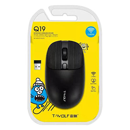 T-Wolf 1000 DPI 2.4 Ghz Kablosuz Mouse Q19 Kablosuz Bilgisayar Ofis Normal Kullanım Mouse