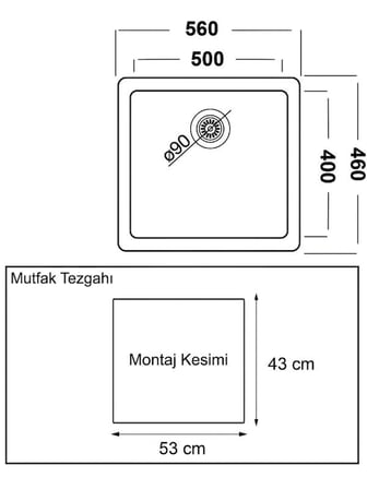 GL General Nexus 40U Mocha Granit Eviye