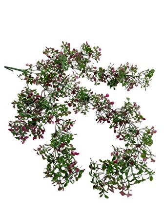 Yapay Çiçek Sarkan Çiçek Bordo Yeşil Fare Kulağı Şimşir Yapay Sarmaşık  60*30cm UV Katkılı Güneşe Dayanıklı