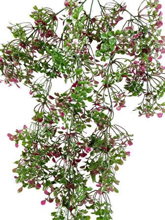 Yapay Çiçek Sarkan Çiçek Bordo Yeşil Fare Kulağı Şimşir Yapay Sarmaşık  60*30cm UV Katkılı Güneşe Dayanıklı