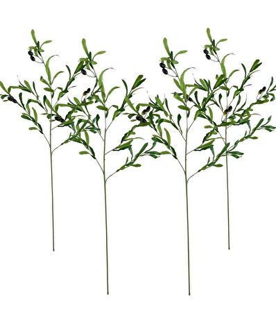 Yapay Zeytin Dalı 4 Adet Uzun Dallı 90cm 6 Meyveli