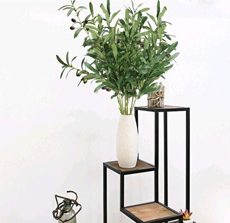 Yapay Zeytin Dalı 4 Adet Uzun Dallı 90cm 6 Meyveli
