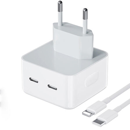 Global 35W Yeni Nesil Apple Uyumlu Çift Type-C Port Compact Çıkışlı Ev tipi Şarj Aleti Kablolu