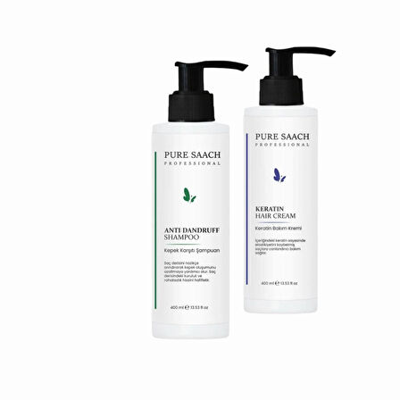 PURE SAACH PROFESSİONAL 2 ÜRÜN BİRLİKTE ANTI DANTRUFF SHAMPOO+KERATİN SAÇ BAKIM KREM