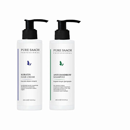 PURE SAACH PROFESSİONAL 2 ÜRÜN BİRLİKTE ANTI DANTRUFF SHAMPOO+KERATİN SAÇ BAKIM KREM