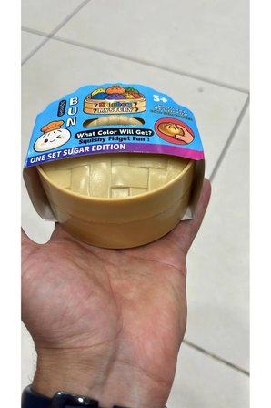 Büyük Boy Işıklı Simli Çin Mantısı Bun Squishy Oyuncak | Mystery Dumpling | Sürpriz Sıkılabilir Stres Oyuncağı - 1 ADET