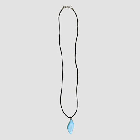 Uretti - Tuğba 6667 - El Yapımı Doğal Taş Akuamarin Taş Kolye - 30 cm