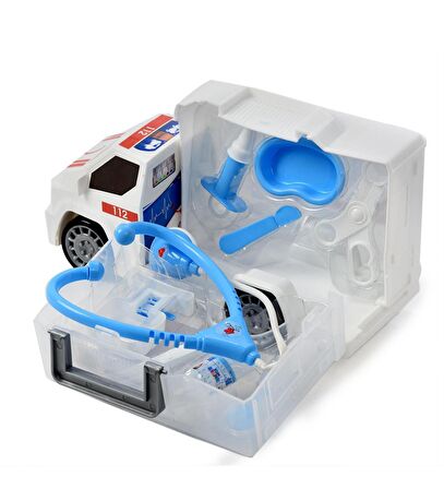 Oyuncak Ambulans Seti 10 Parça