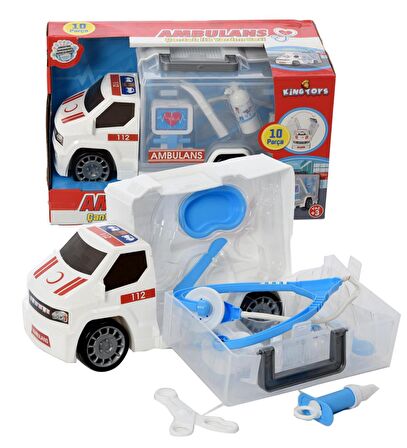 Oyuncak Ambulans Seti 10 Parça