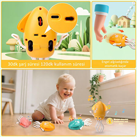 Dansçı Kali Sesli Işıklı ve Sensörlü Ahtapot