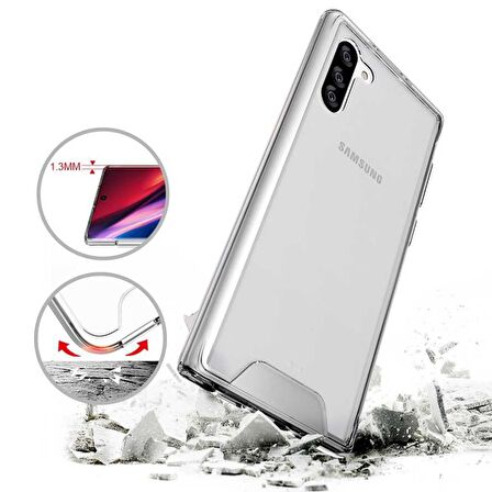 Gpack Samsung Galaxy Note 10 Kılıf Gard Nitro Şeffaf Sert Silikon